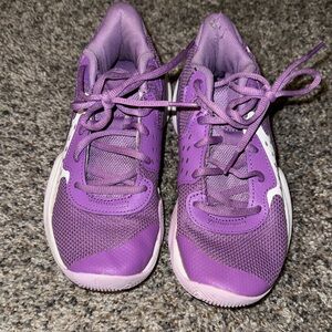 Purple Under Armour Athletic Sneakers, Youth 4.5